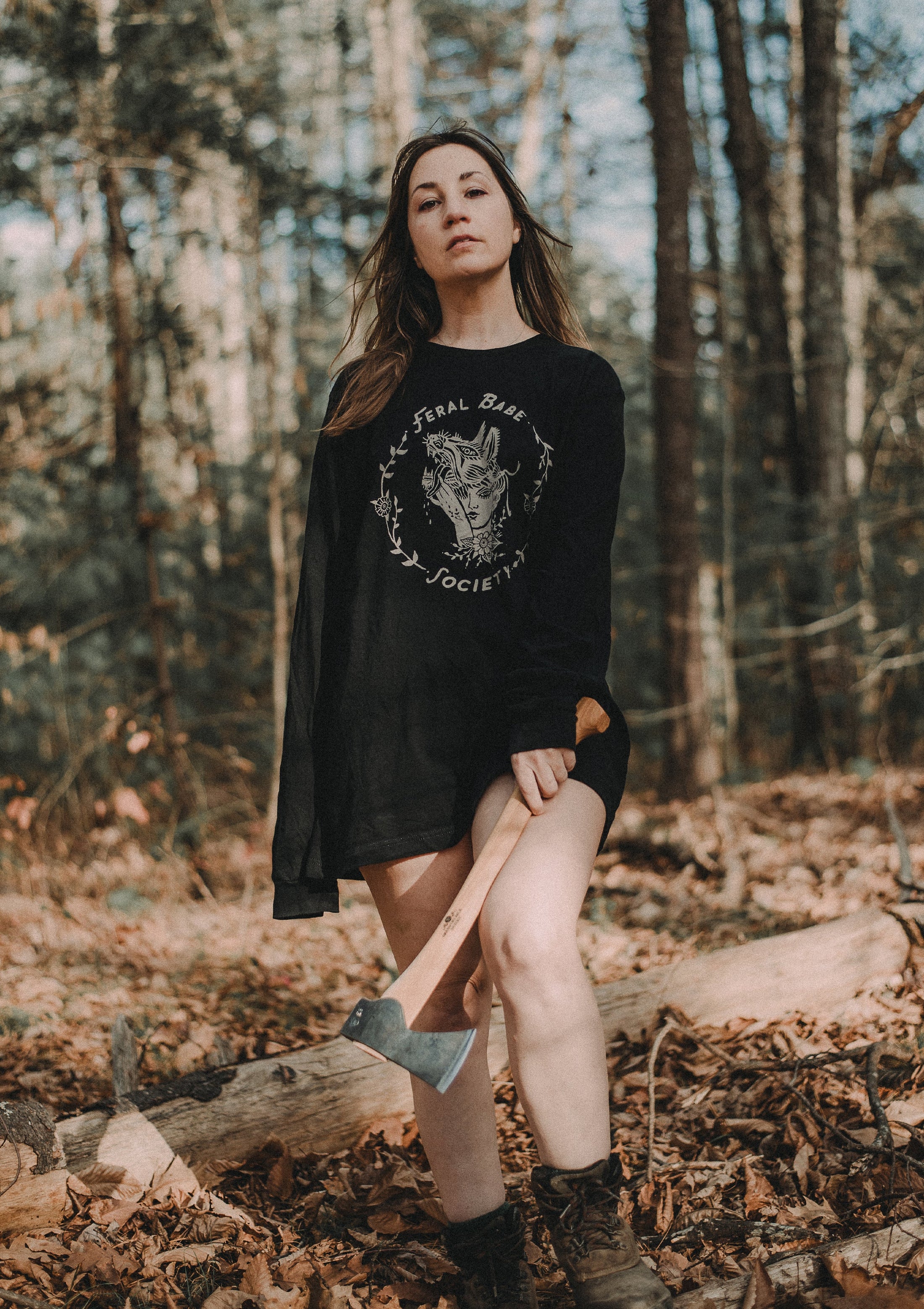 NEW - Feral Babe Society - Vintaged Long Sleeve Shirt Unisex