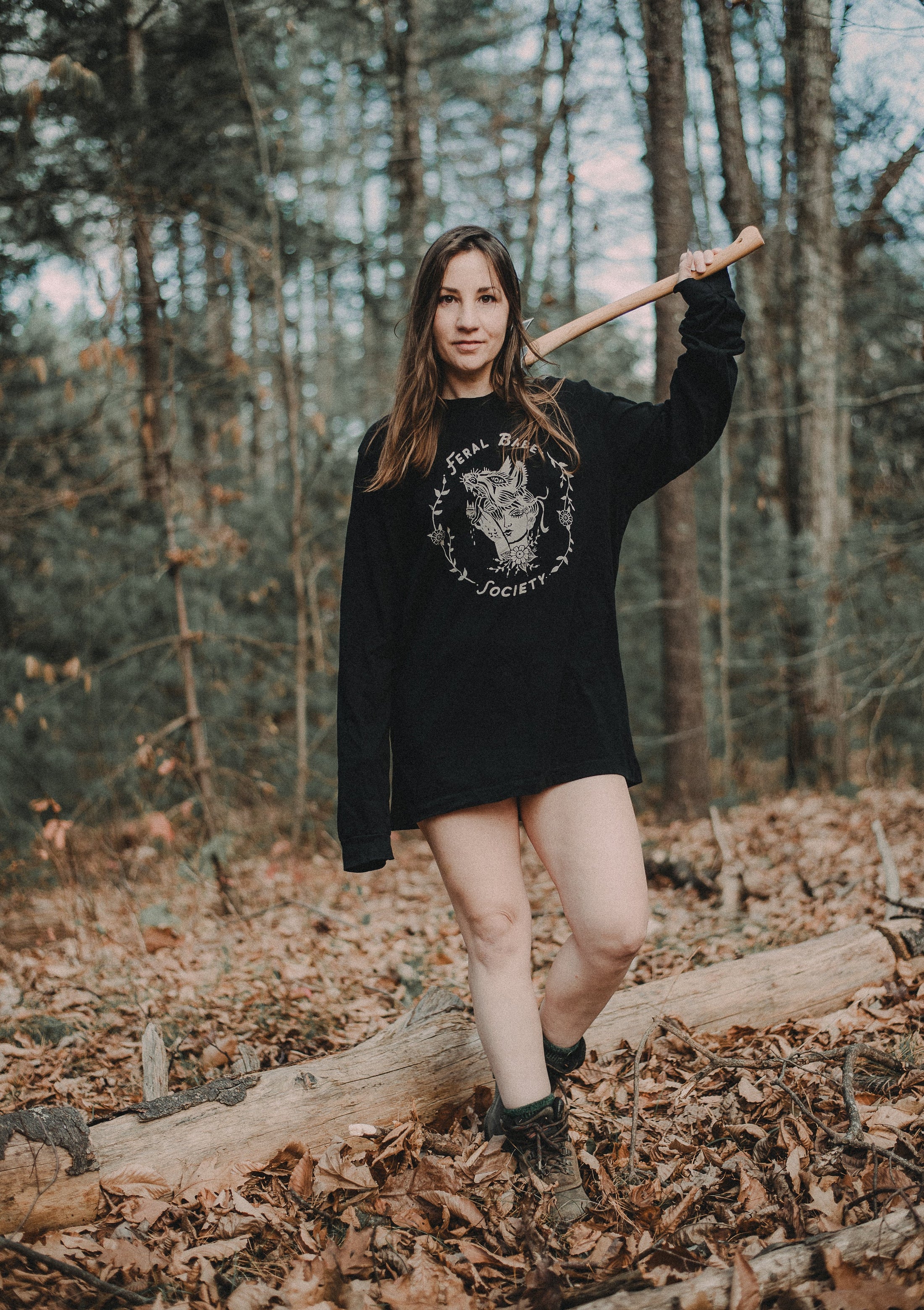 NEW - Feral Babe Society - Vintaged Long Sleeve Shirt Unisex