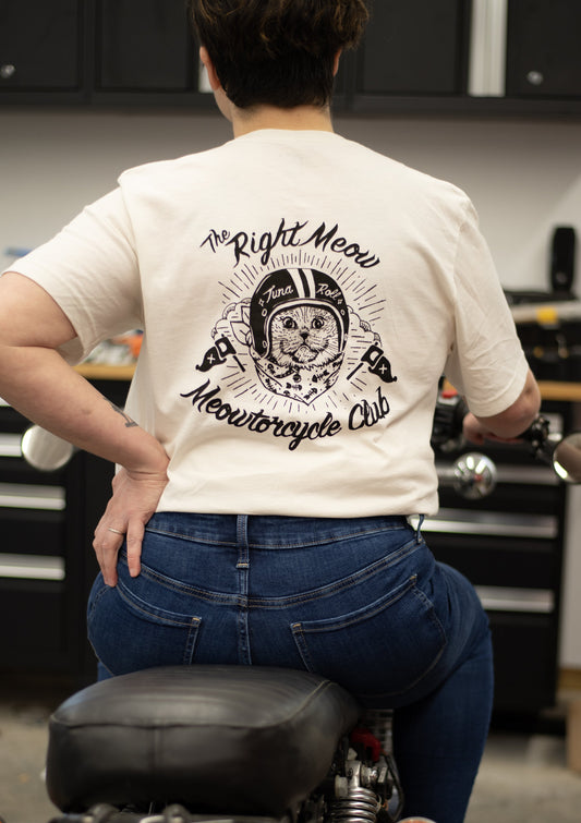 Meowtorcycle Club - vintage cut tee