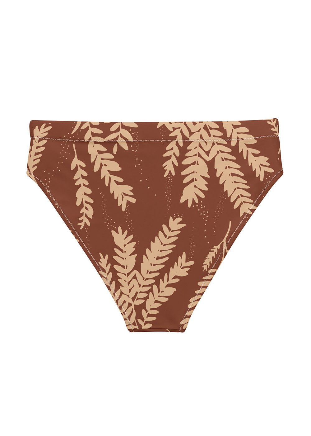 Sundara - Acorn and Creme Recycled high-waisted cheeky bikini bottom