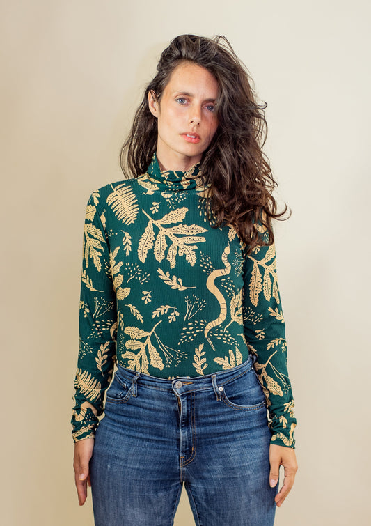 Tapestry - turtleneck top - Bamboo Rib Knit