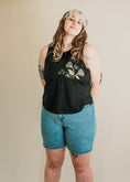 Load image into Gallery viewer, feral babe - black cropped racerback tank
