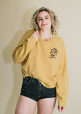 Load image into Gallery viewer, Herb Nerd - Vintaged Cropped Raglan Fleece in Chamomile
