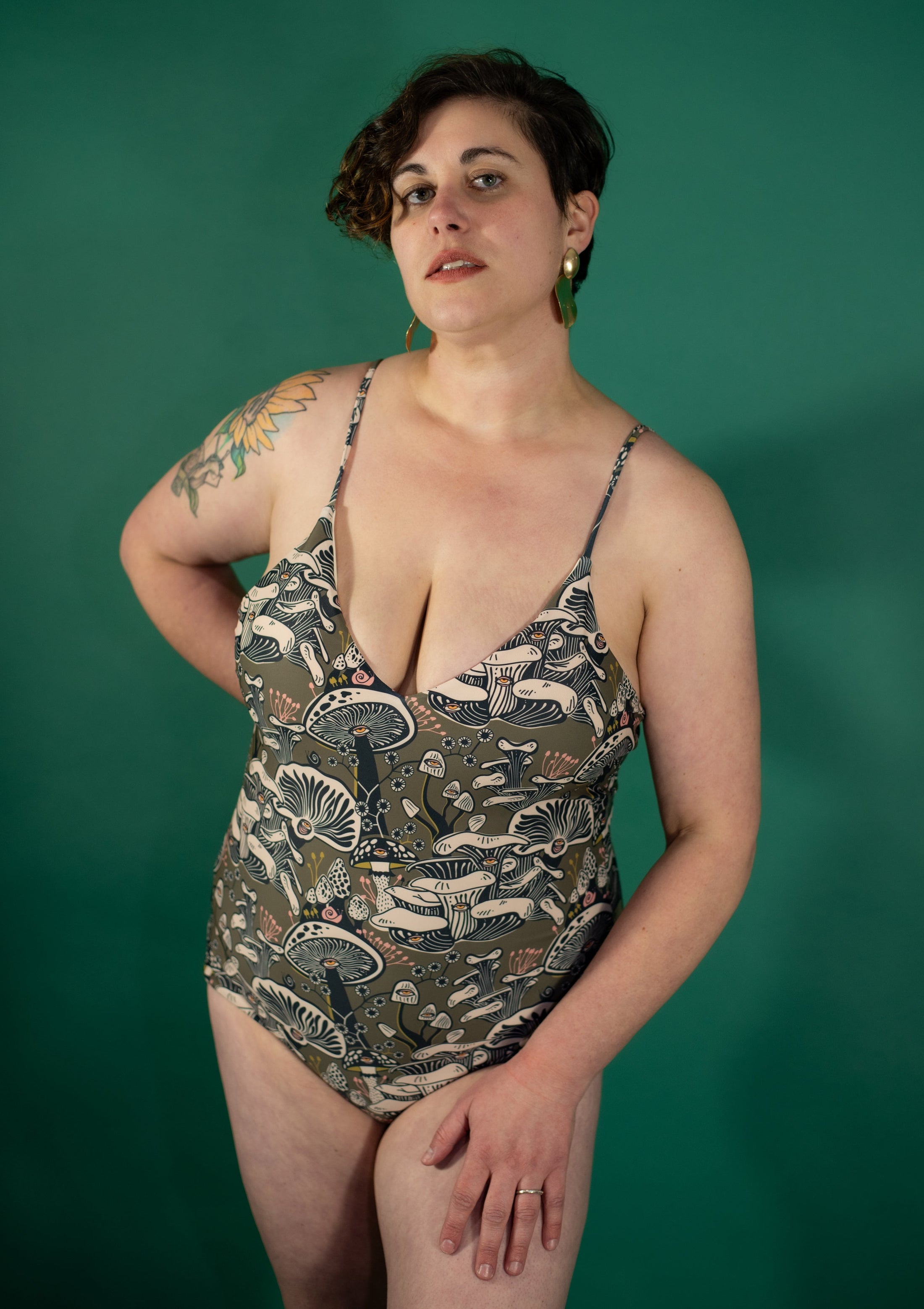 Marylin swimsuit - Fungeyes Basque Green