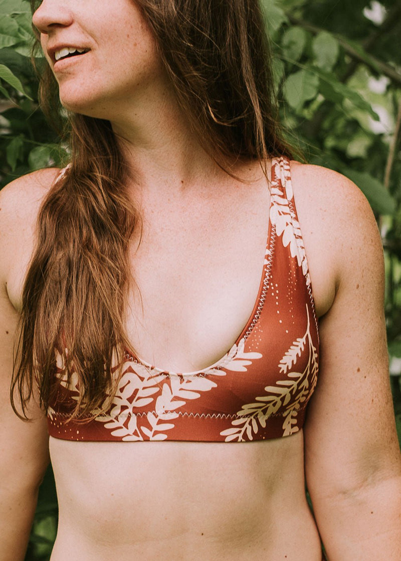 Sundara - Acorn and Creme Recycled padded bikini top