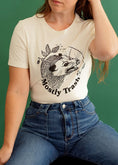 Load image into Gallery viewer, Mostly Trash - Relaxed Womens t-shirt in creme
