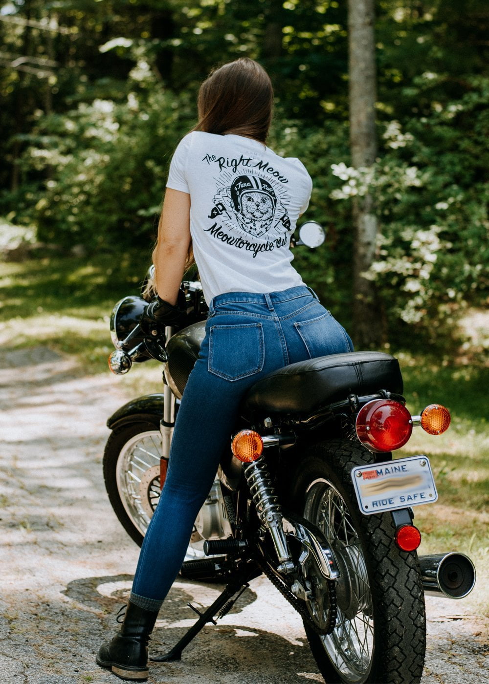 Meowtorcycle Club - vintage cut tee