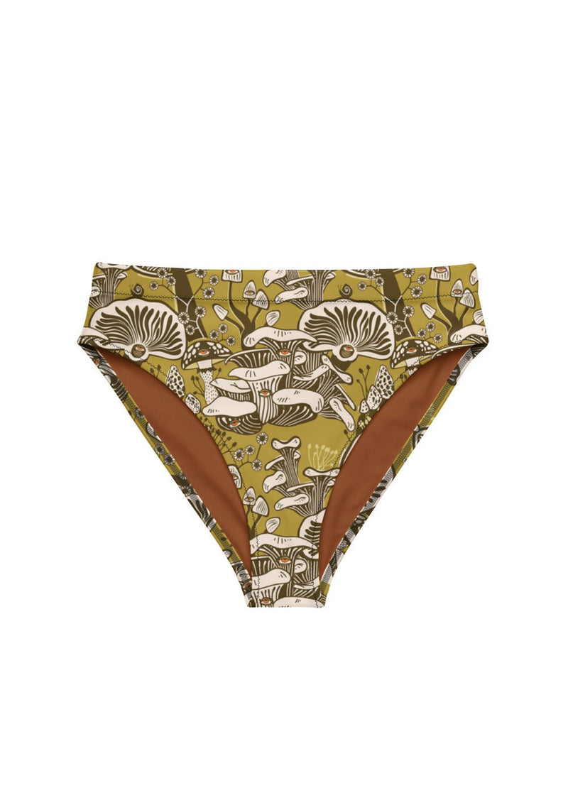 Fungeyes - Ochre - Recycled high-waisted cheeky bikini bottom