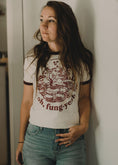 Load image into Gallery viewer, Oh, Fung-Yeah - unisex ringer t-shirt in creme and burgundy
