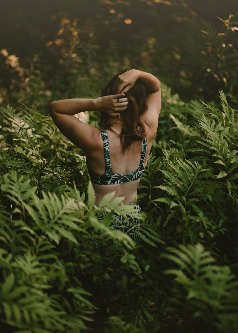 Palm Garden - Recycled bikini top