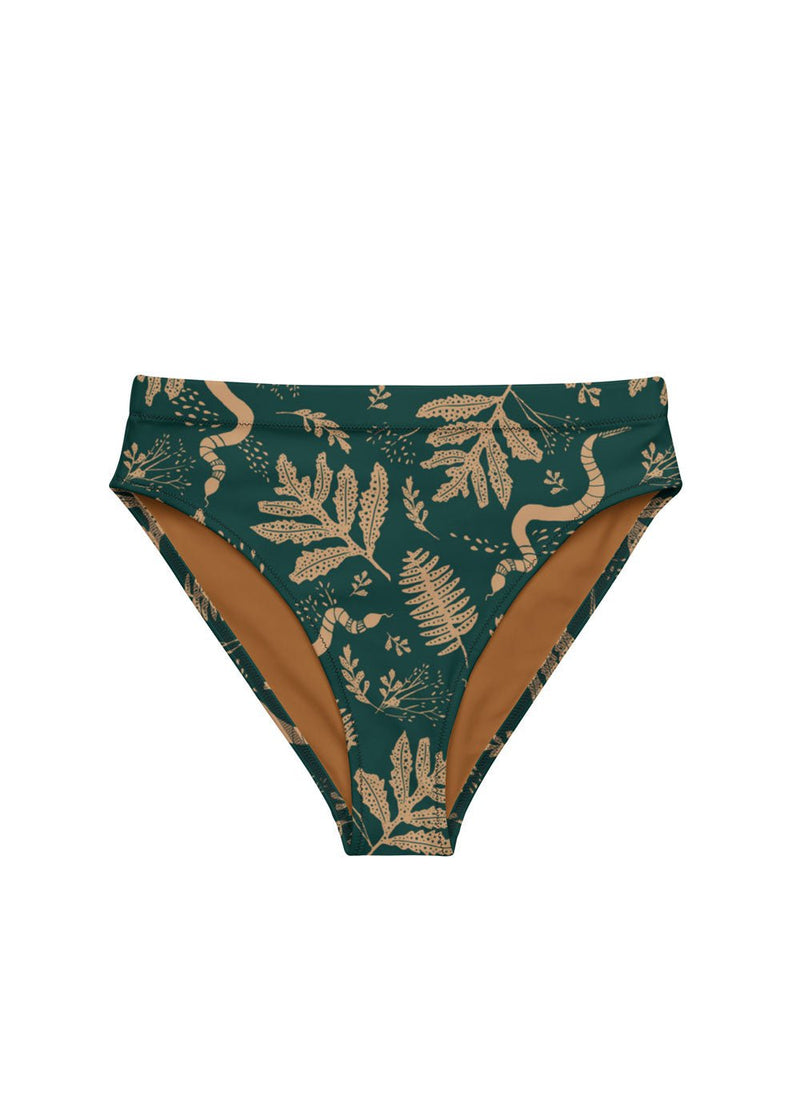 Tapestry - Recycled high-waisted cheeky bikini bottom