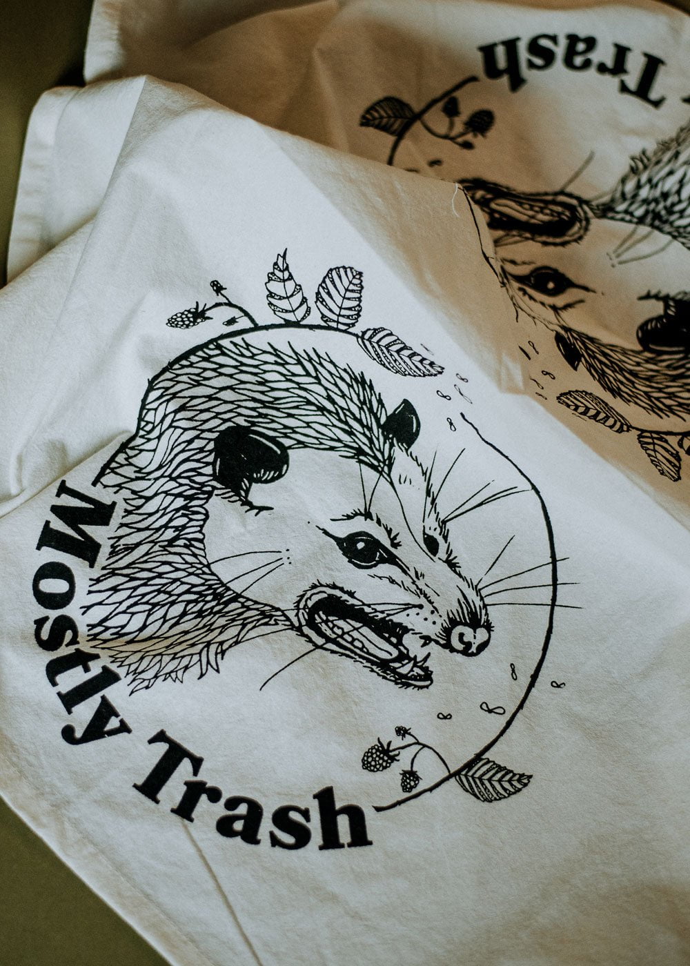 Mostly Trash - Natural Flour Sack Towel