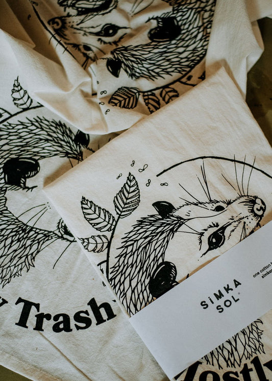 Mostly Trash - Natural Flour Sack Towel