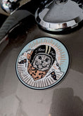 Load image into Gallery viewer, Tuna Roll The Meowtorcycle Cat - 3" Vinyl Sticker
